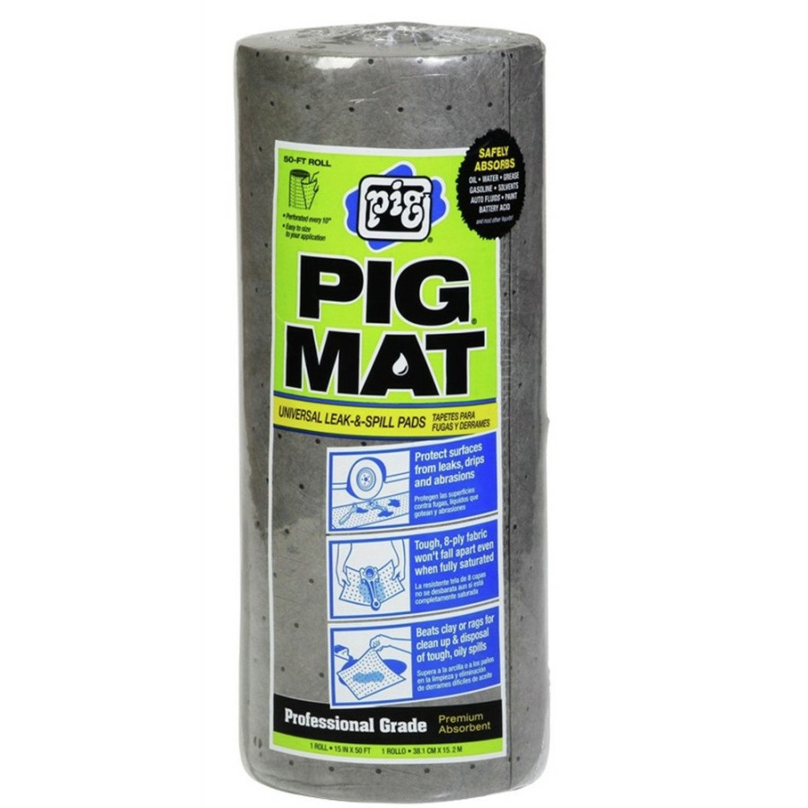 Automotive New Pig | New Pig 25201 15 In. X 50 Ft. Universal Light-Weight Absorbent Pig Mat Roll