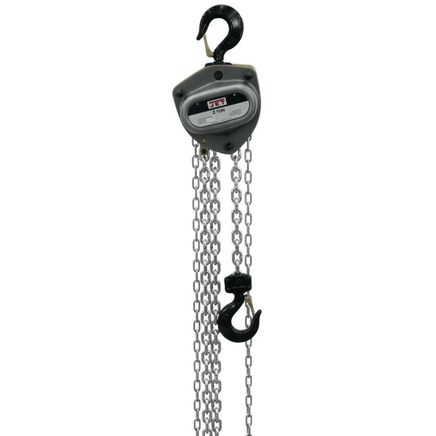 Material Handling JET | Jet L100-200Wo-10 L-100 Series 2 Ton 10 Ft. Lift Overload Protection Hand Chain Hoist