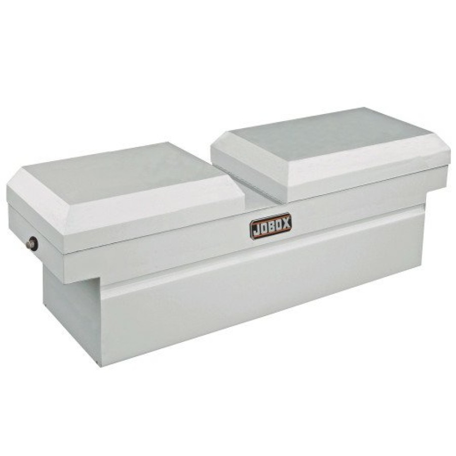 Automotive JOBOX Crossovers Truck Boxes | Jobox Jsc1464980 Steel Gull Wing Lid Deep Full-Size Crossover Truck Box (White)