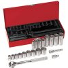 Hand Tools Klein Tools Socket Sets | Klein Tools 65508 3/8 In. Drive Socket Wrench Set (20-Piece)