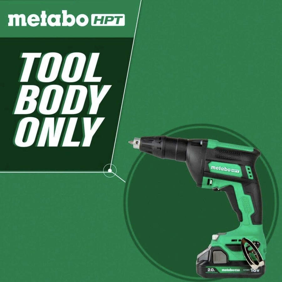 Power Tools Metabo HPT Screw Guns | Metabo Hpt W18Daq4M 18V Multivolt Brushless Lithium-Ion Cordless Drywall Screw Gun (Tool Only)