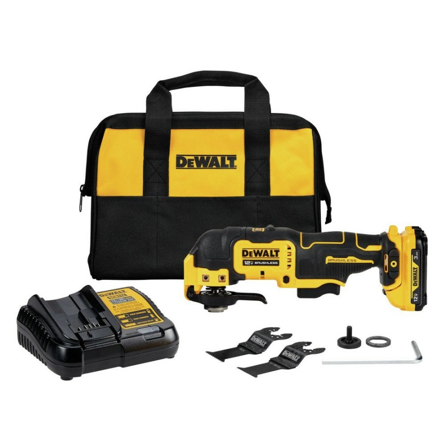 Power Tools Dewalt Oscillating Tools | Dewalt Dcs353G1 12V Max Xtreme Brushless Lithium-Ion Cordless Oscillating Tool Kit (3 Ah)