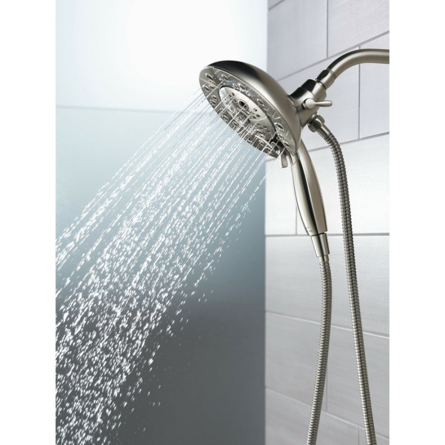 Bath Delta | Delta 58480-Ss-Pk H2Okinetic In2Ition 5-Setting Two-In-One Shower - Stainless