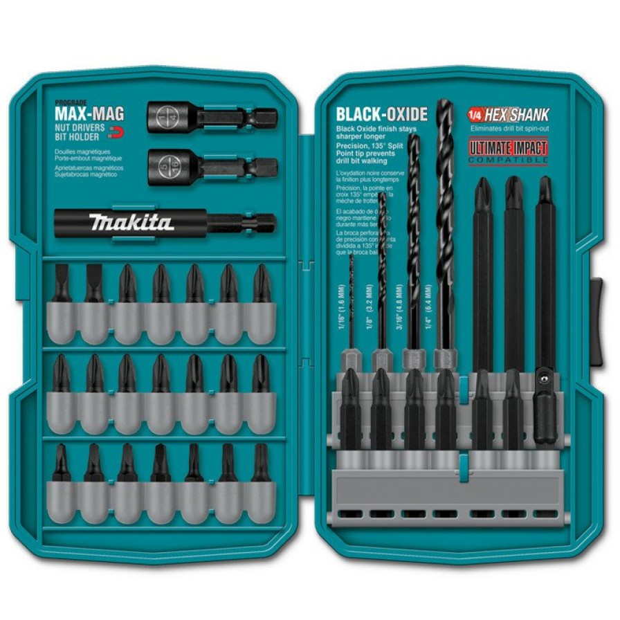 Power Tool Accessories Makita Bits And Bit Sets | Makita T-01373 38-Pc Impact Drill-Driver Bit Set