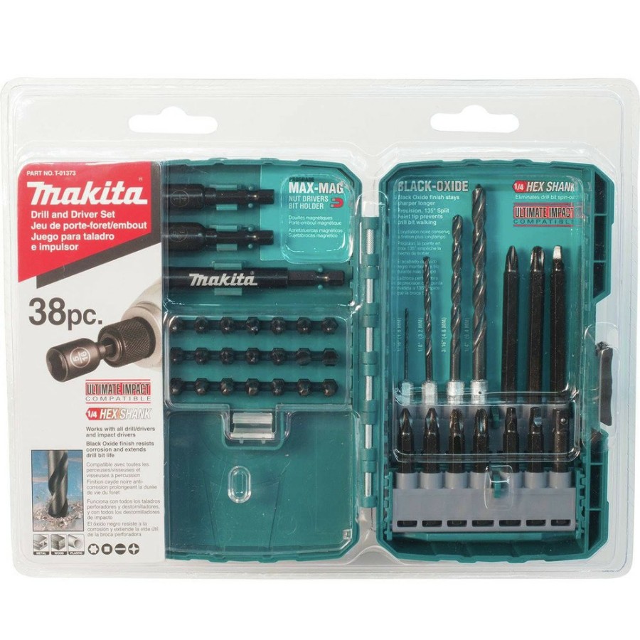 Power Tool Accessories Makita Bits And Bit Sets | Makita T-01373 38-Pc Impact Drill-Driver Bit Set