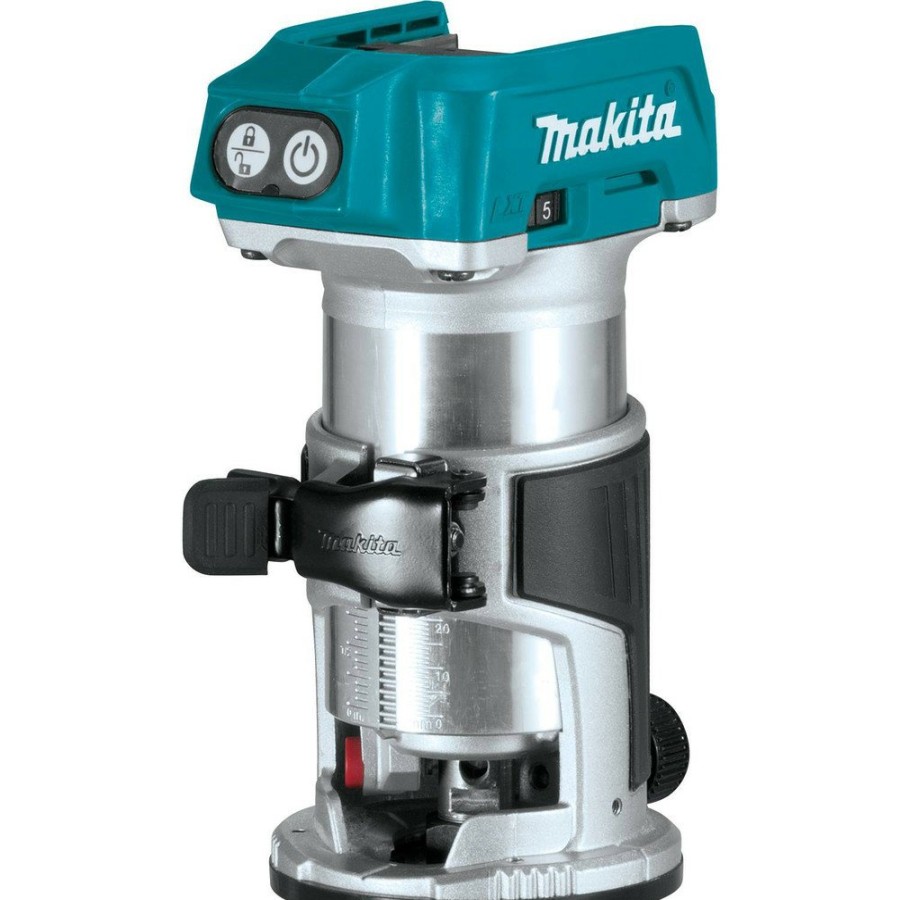 Power Tools Makita Compact Routers | Makita Xtr01Z 18V Lxt Brushless Lithium-Ion Cordless Compact Router (Tool Only)