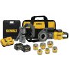 Plumbing And Drain Cleaning Dewalt | Dewalt Dce700X2K 60V Max Flexvolt Brushless Lithium-Ion Cordless Pipe Threader Kit With Die Heads And 2 Batteries (9 Ah)