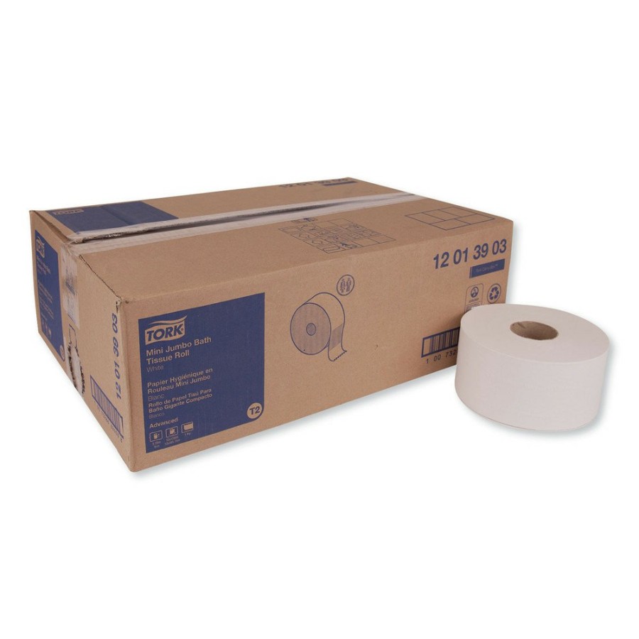 Facility Maintenance & Supplies Tork | Tork 12013903 3.48 In. X 1200 Ft. Septic Safe 1-Ply Advanced Bath Tissue - Jumbo, White (12/Carton)