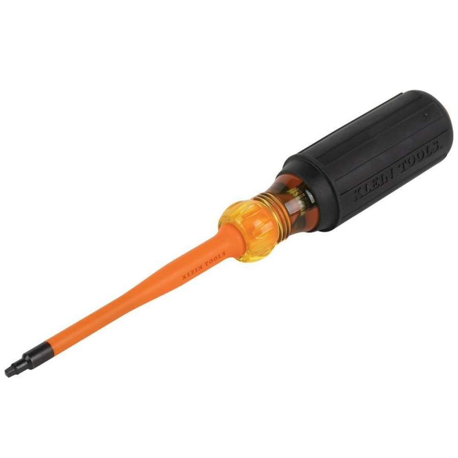 Hand Tools Klein Tools | Klein Tools 6984Ins #1 Square Tip 4 In. Round Shank Insulated Screwdriver