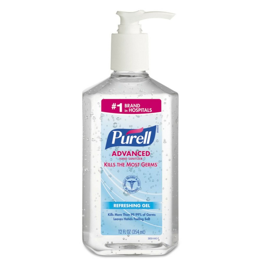 Facility Maintenance & Supplies PURELL Hand Sanitizers | Purell 3659-12 12 Oz. Pump Bottle Advanced Clean Scent Refreshing Gel Hand Sanitizer