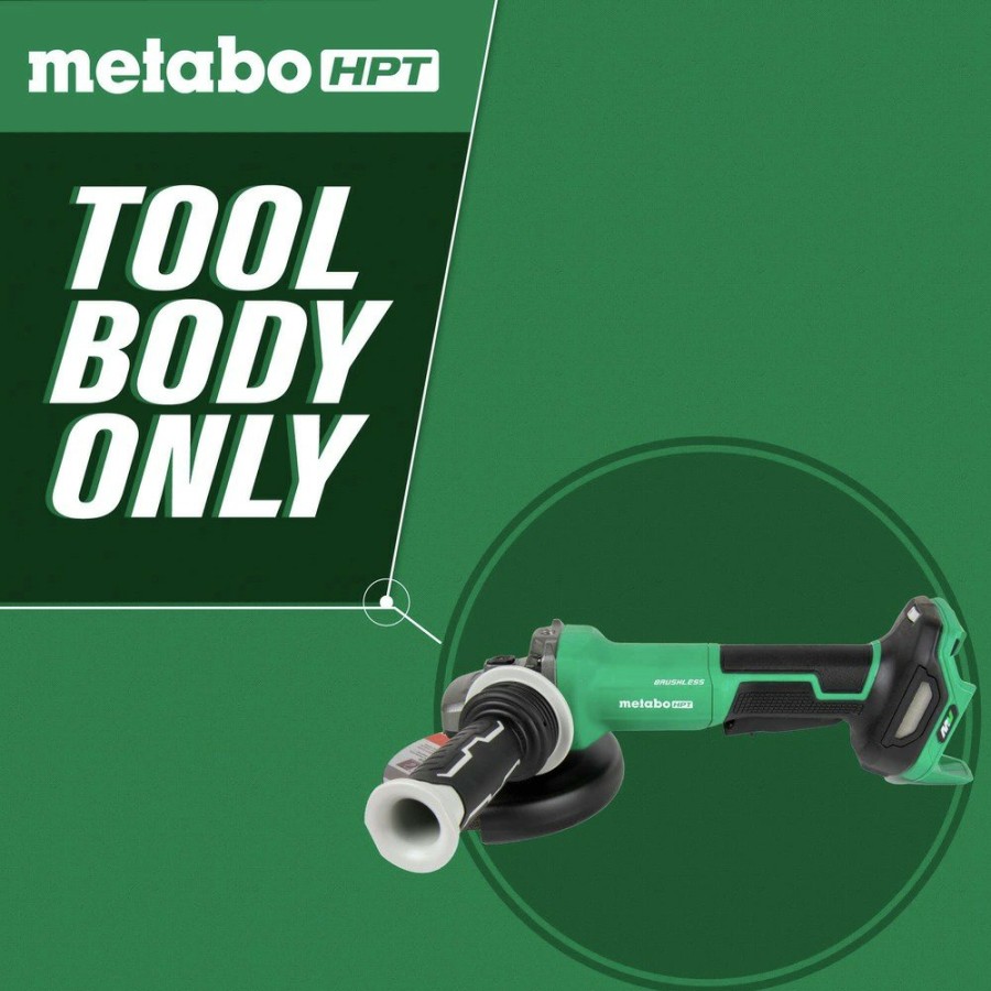 Power Tools Metabo HPT Angle Grinders | Metabo Hpt G3615Dvfq6M 36V Multivolt Brushless Lithium-Ion 6 In. Cordless Paddle Switch Angle Grinder (Tool Only)