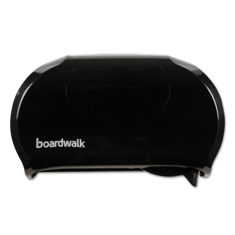 Facility Maintenance & Supplies Boardwalk | Boardwalk R3670Bkbw 13 In. X 6.75 In. X 8.75 In. Standard Twin Toilet Tissue Dispenser - Black