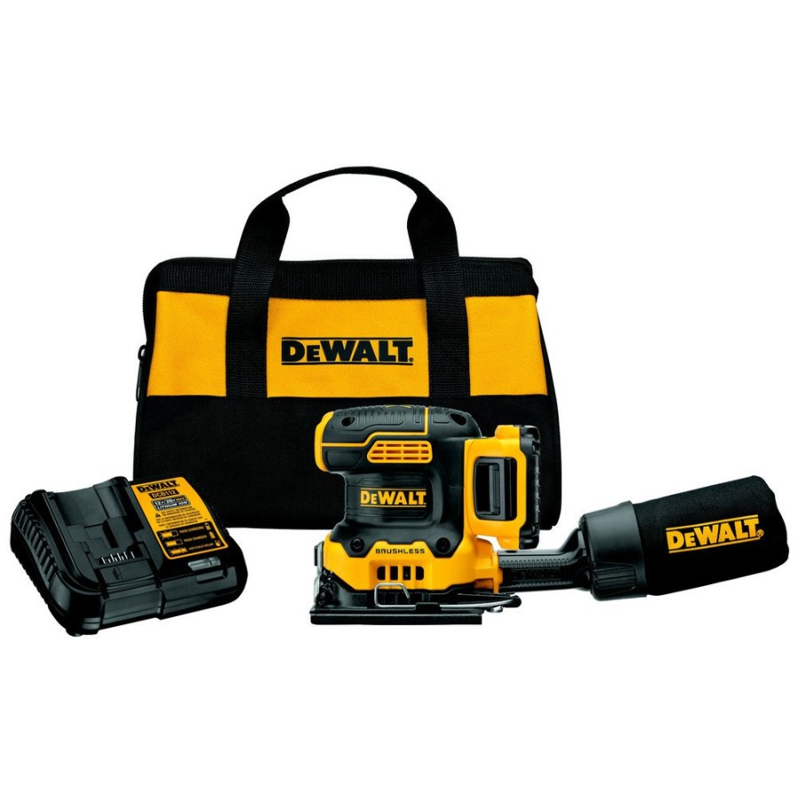 Power Tools Dewalt Sheet Sanders | Dewalt Dcw200D1 20V Max Xr Lithium-Ion Variable Speed 1/4 In. Sheet Cordless Sander Kit (2 Ah)