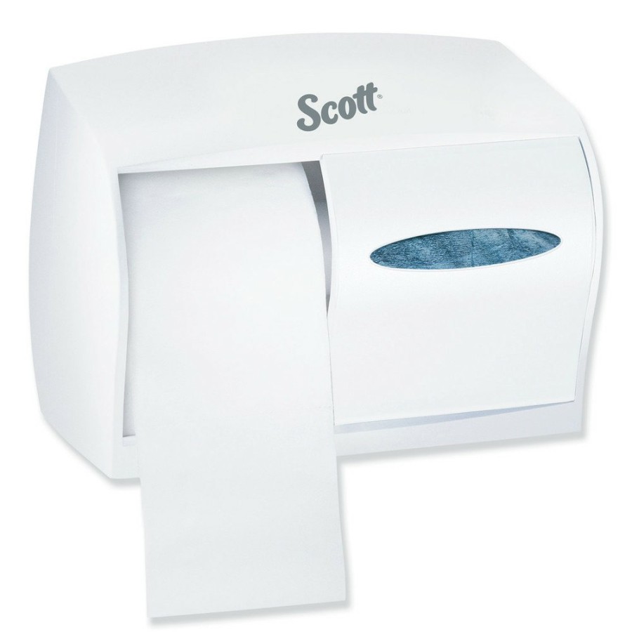 Facility Maintenance & Supplies Scott | Scott 09605 11 1/10 In. X 6 In. X 7 5/8 In. Essential Coreless Srb Tissue Dispenser - White