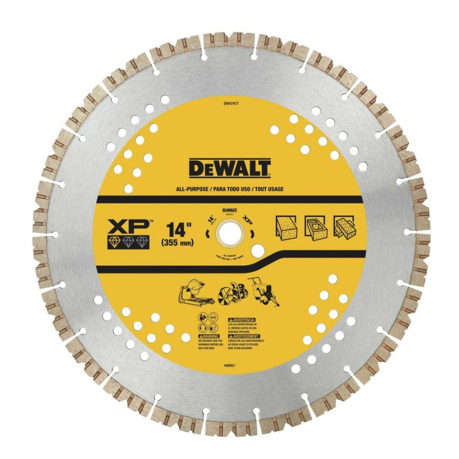 Power Tool Accessories Dewalt Circular Saw Blades | Dewalt Dw4741T 14 In. Xp All-Purpose Segmented Diamond Blade