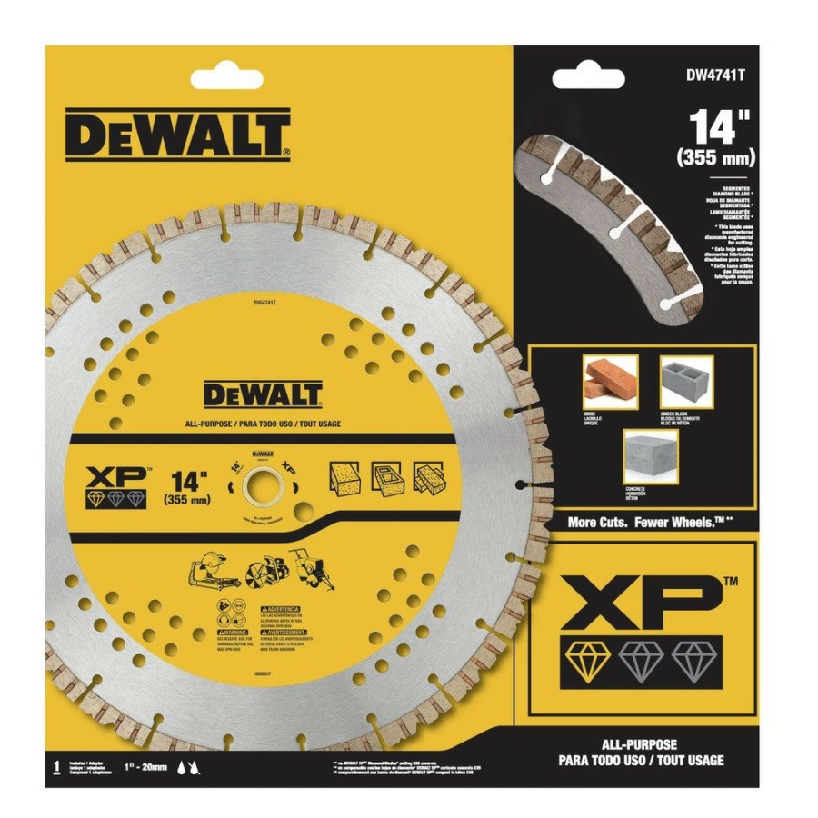 Power Tool Accessories Dewalt Circular Saw Blades | Dewalt Dw4741T 14 In. Xp All-Purpose Segmented Diamond Blade