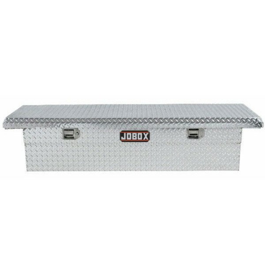 Automotive JOBOX Crossovers Truck Boxes | Jobox Pac1357000 Aluminum Single Lid Low-Profile Full-Size Crossover Truck Box (Bright)