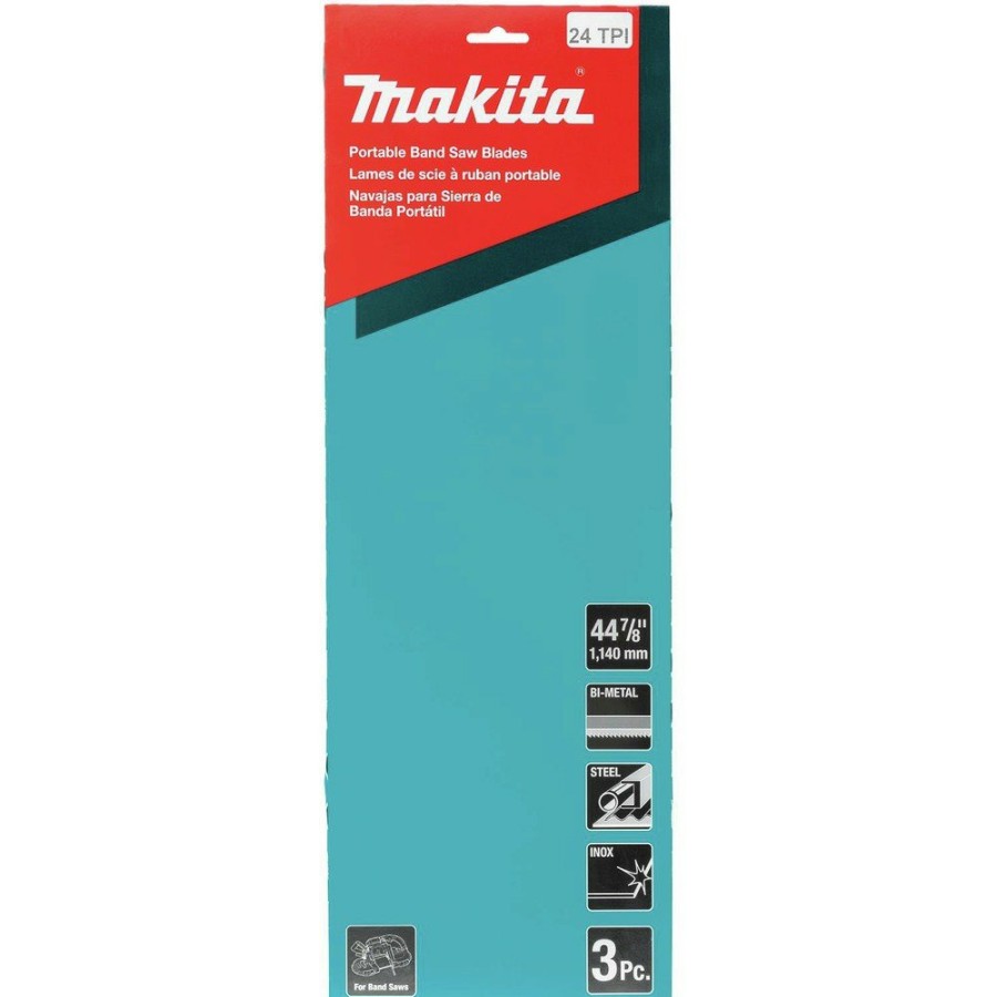 Power Tool Accessories Makita Band Saw Blades | Makita T-05599 (3/Pack) 44-7/8 In. 24 Tpi Bi-Metal Portable Band Saw Blade