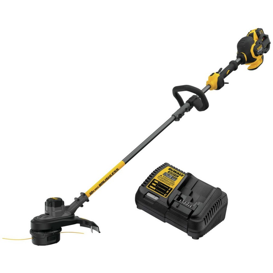 Outdoor Power Tools & Equipment Dewalt String Trimmers | Dewalt Dcst970X1S 60V Max Flexvolt Lithium-Ion Cordless String Trimmer Kit (3 Ah)