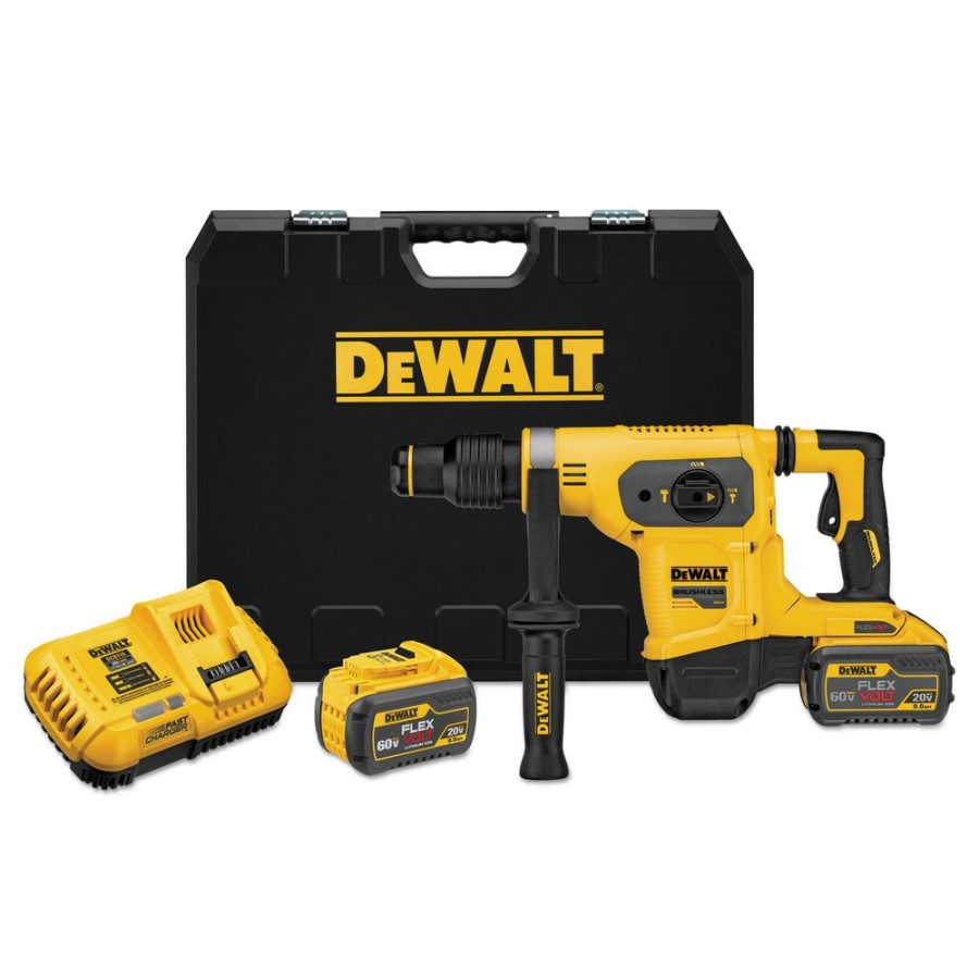 Power Tools Dewalt Demolition Hammers | Dewalt Dch481X2 60V Max Brushless Lithium-Ion Cordless 1-9/16 In. Sds Max Combination Rotary Hammer Kit (9 Ah)