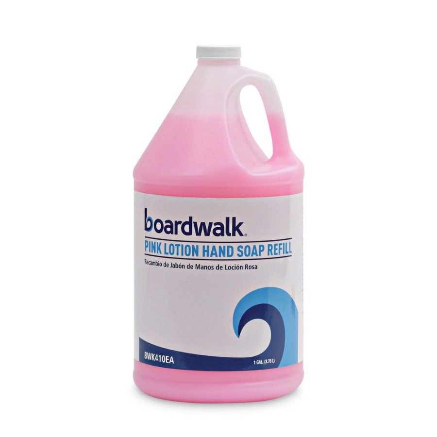 Facility Maintenance & Supplies Boardwalk Hand Soaps | Boardwalk 1807-04-Gce00 1 Gal Mild Cleansing Lotion Liquid Soap - Pink, Cherry Scent (4/Carton)