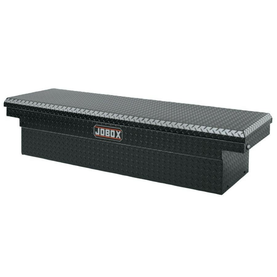 Automotive JOBOX Crossovers Truck Boxes | Jobox Pac1587002 Aluminum Single Lid Compact Crossover Truck Box (Black)