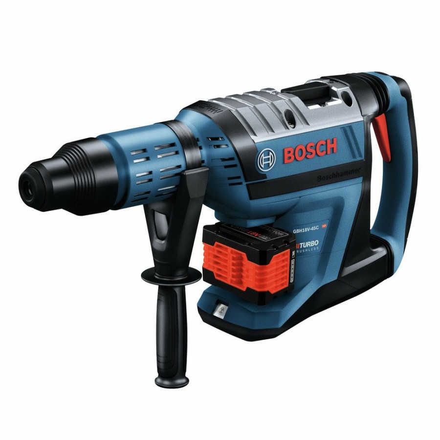 Power Tools Bosch Rotary Hammers | Bosch Gbh18V-45Ck27 18V Profactor Brushless Lithium-Ion 1-7/8 In. Cordless Sds-Max Rotary Hammer Kit With 2 Batteries (12 Ah)