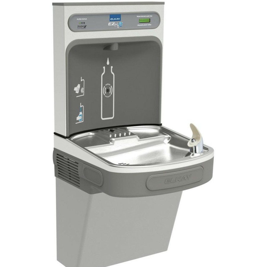 Kitchen Elkay | Elkay Lzs8Wslk Ezh2O Bottle Filling Station With Single Ada Cooler, Filtered/8 Gph (Light Gray)