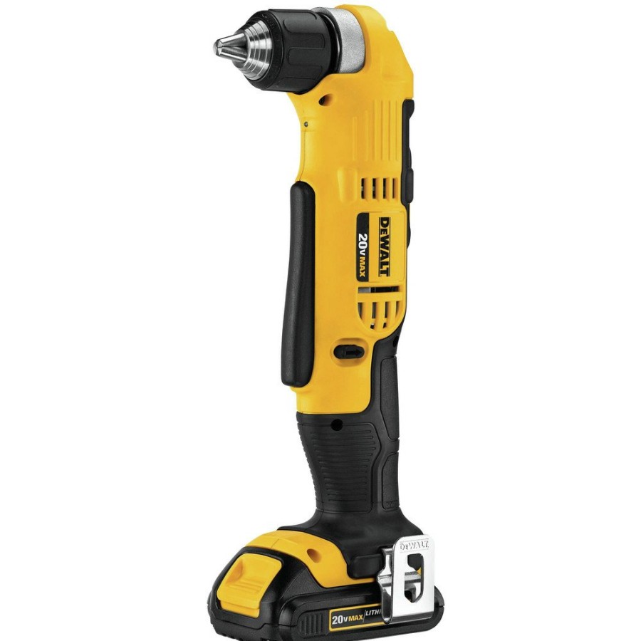 Power Tools Dewalt Right Angle Drills | Dewalt Dcd740C1 20V Max Lithium-Ion Compact 3/8 In. Cordless Right Angle Drill Kit (1.5 Ah)