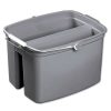 Facility Maintenance & Supplies Rubbermaid Commercial Cleaning Tools | Rubbermaid Commercial Fg261700Gray 17 Qt. Plastic Double Utility Pail - Gray