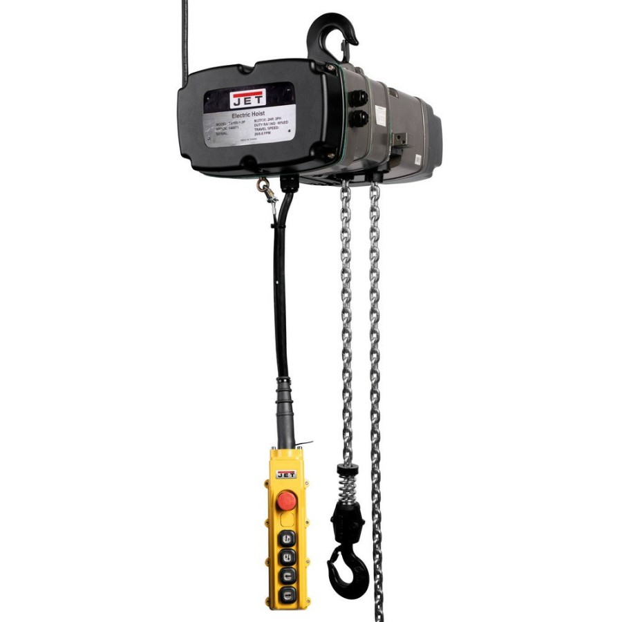 Material Handling JET | Jet 144001 460V 6.9 Amp Ts Series 2 Speed 1/2 Ton 10 Ft. Lift 3-Phase Electric Chain Hoist