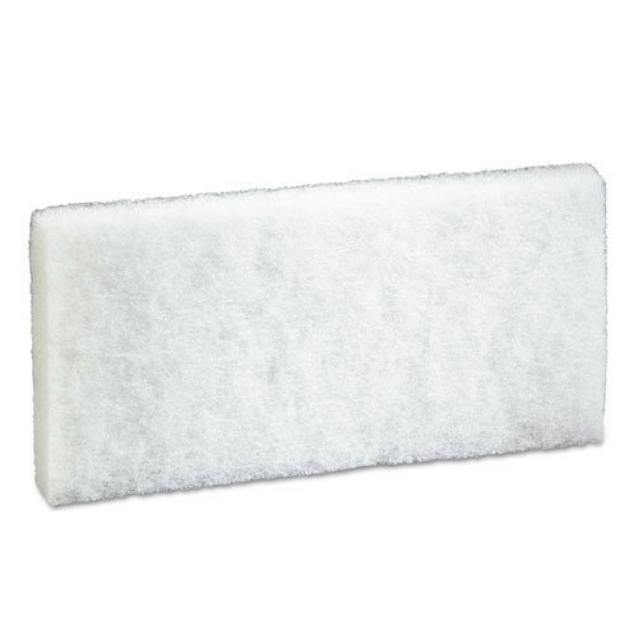 Facility Maintenance & Supplies 3M Cleaning Tools | 3M 8440 4.63 In. X 10 In. Doodlebug Scrub Pad - White (5/Pack, 4 Packs/Carton)