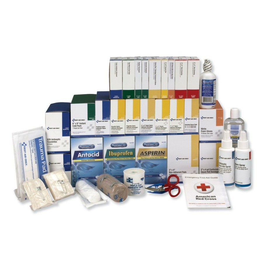 Safety Equipment First Aid Only First Aid And Emergency Kits | First Aid Only 90625 4 Shelf Ansi Class Bplus Refill With Medications (1-Kit)