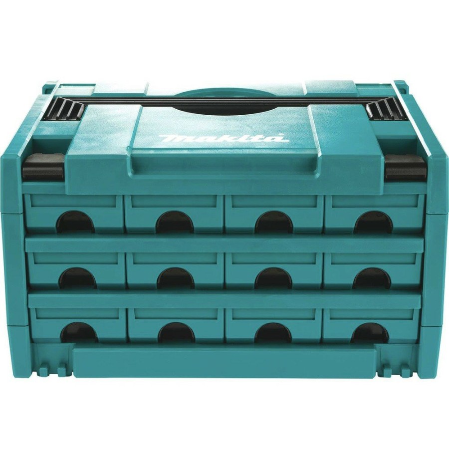 Tool Storage Makita | Makita P-84327 Makpac 12 Drawers 8-1/2 In. X 15-1/2 In. X 11-5/8 In. Interlocking Case