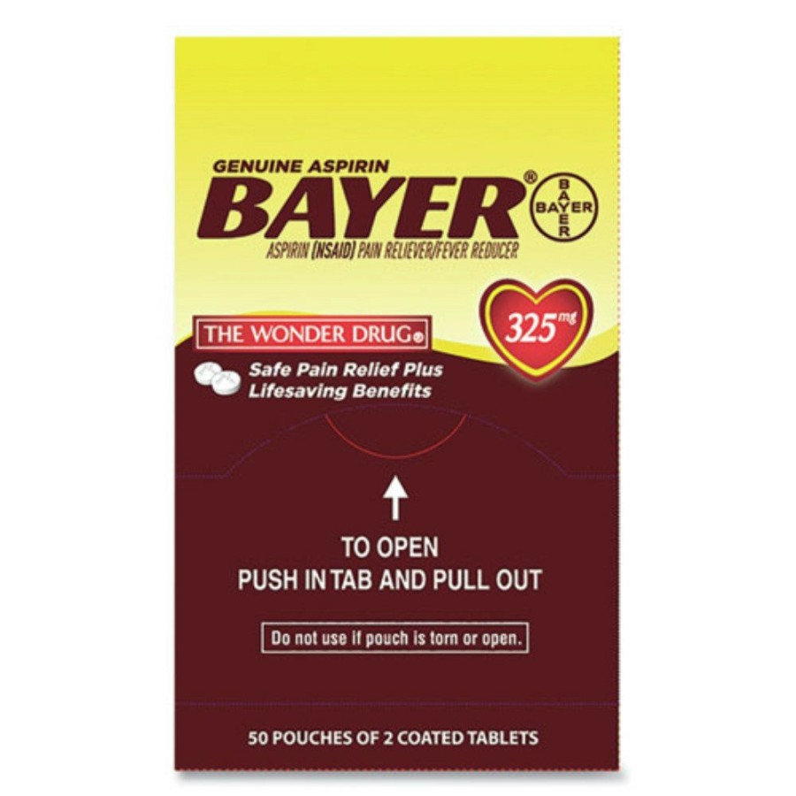 Safety Equipment Bayer First Aid And Emergency Kits | Bayer 01828 2-Pack Aspiring Tablets (50/Box)