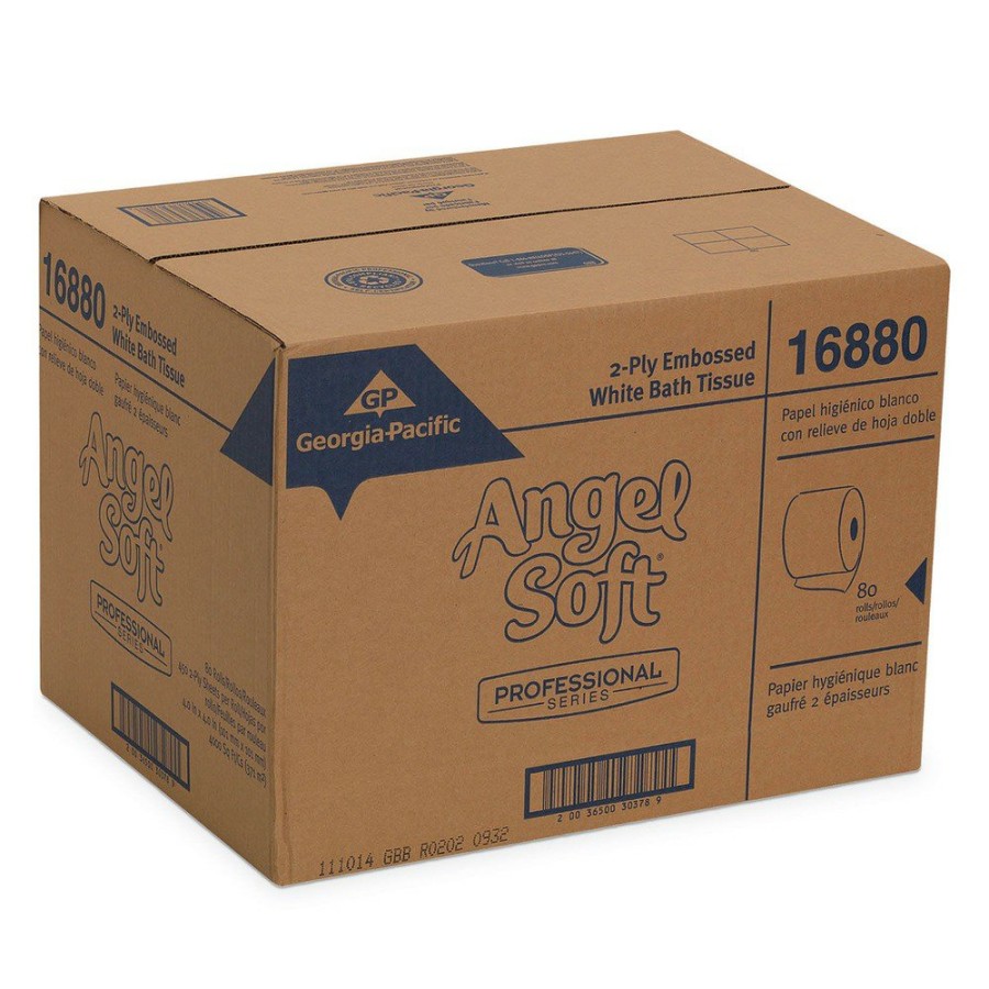 Facility Maintenance & Supplies Georgia Pacific Professional | Georgia Pacific Professional 16880 2-Ply Angel Soft Septic Safe Premium Bathroom Tissue - White (450 Sheets/Roll, 80 Rolls/Carton)