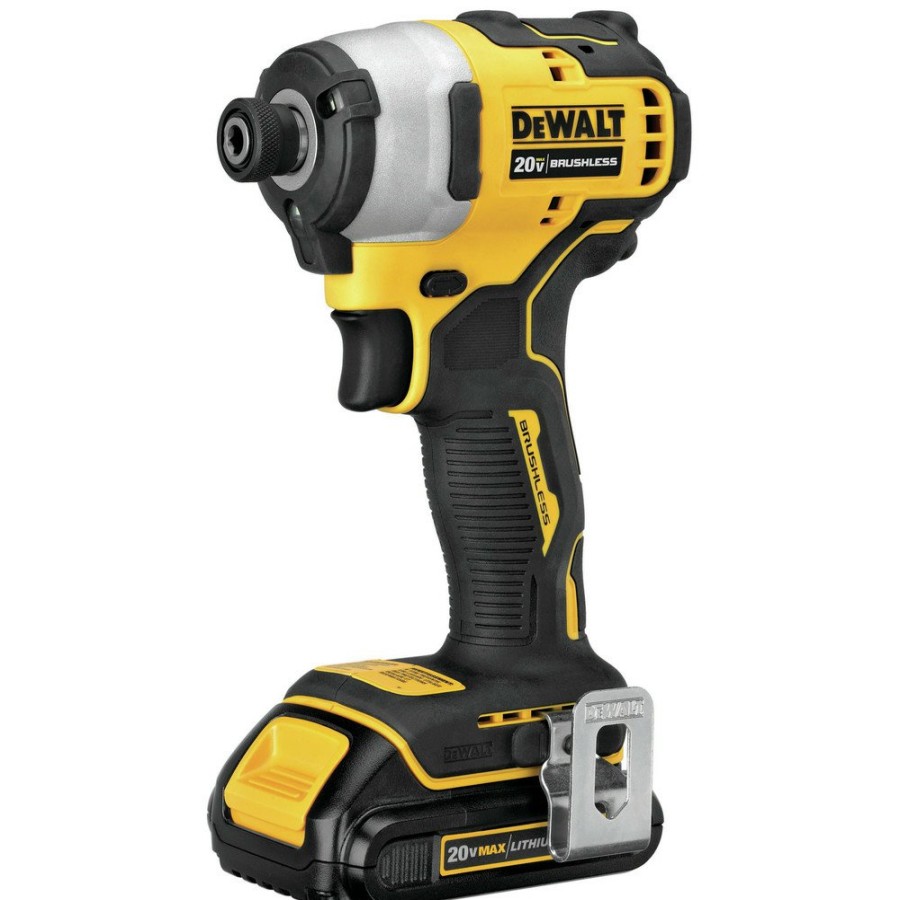 Power Tools Dewalt Impact Drivers | Factory Reconditioned Dewalt Dcf809C2R Atomic 20V Max Brushless Lithium-Ion Compact 1/4 In. Cordless Impact Driver Kit (1.3 Ah)