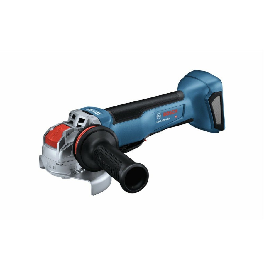 Power Tools Bosch Angle Grinders | Bosch Gwx18V-10Pn 18V X-Lock Brushless Lithium-Ion 4-1/2 In. - 5 In. Cordless Angle Grinder With No Lock-On Paddle Switch (Tool Only)