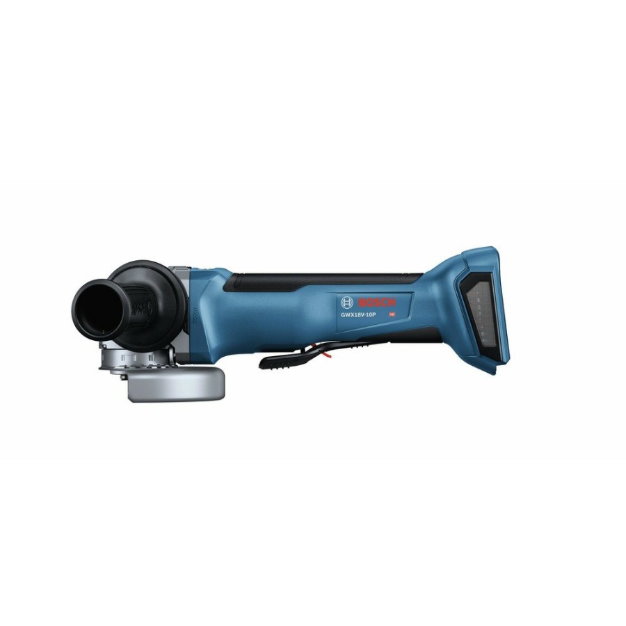 Power Tools Bosch Angle Grinders | Bosch Gwx18V-10Pn 18V X-Lock Brushless Lithium-Ion 4-1/2 In. - 5 In. Cordless Angle Grinder With No Lock-On Paddle Switch (Tool Only)