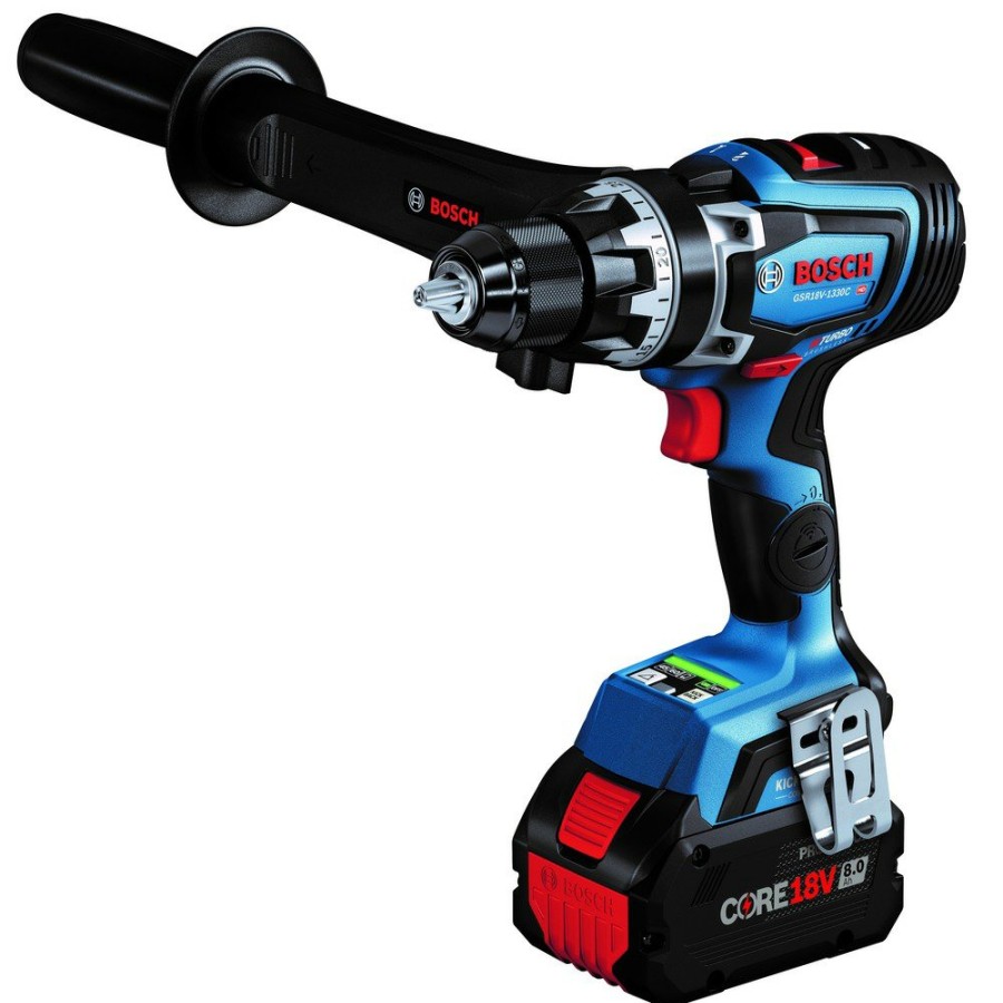 Power Tools Bosch Drill Drivers | Factory Reconditioned Bosch Gsr18V-1330Cb14-Rt 18V Profactor Brushless Lithium-Ion 1/2 In. Cordless Connected-Ready Drill Driver Kit (8 Ah)