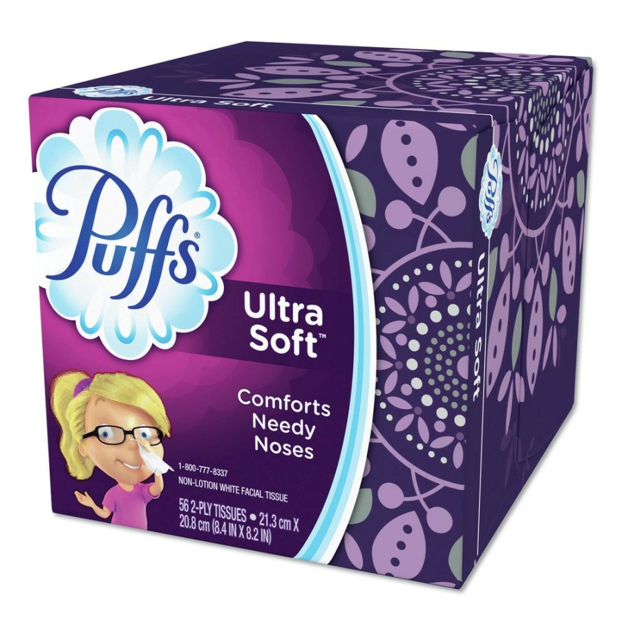 Facility Maintenance & Supplies Puffs | Puffs 35038 2-Ply Ultra Soft Facial Tissue - White (1 Box)