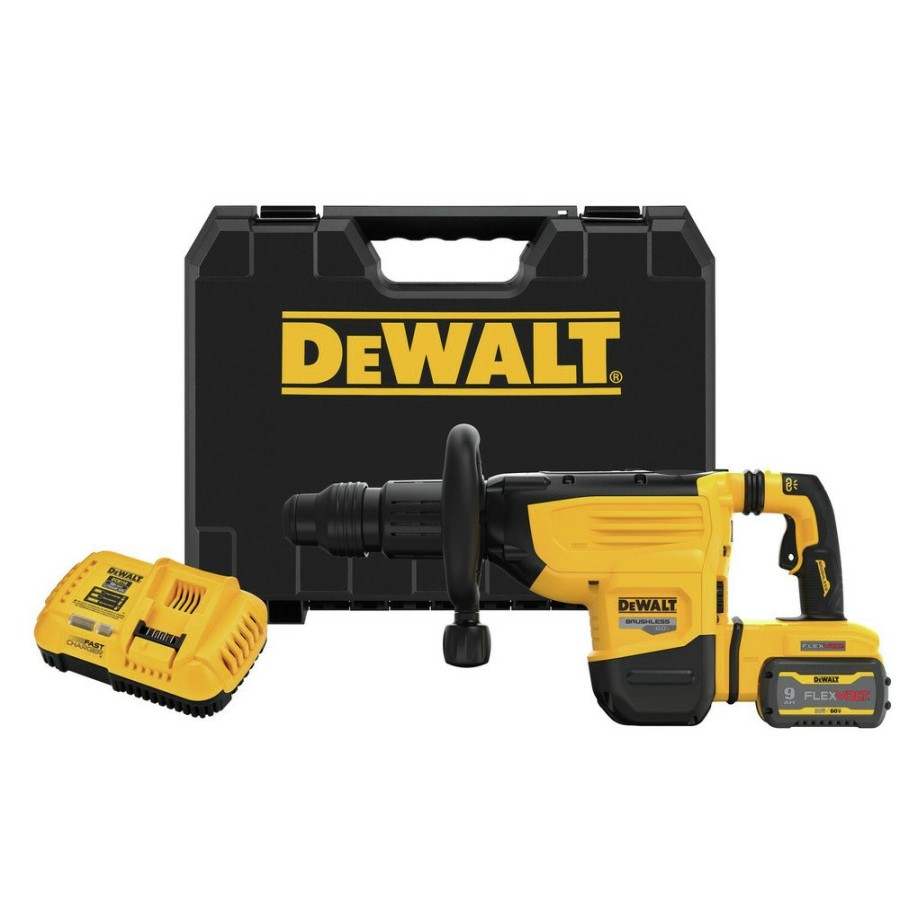 Power Tools Dewalt Rotary Hammers | Dewalt Dch892X1 60V Max Brushless Lithium-Ion 22 Lbs. Cordless Sds Max Chipping Hammer Kit (9 Ah)