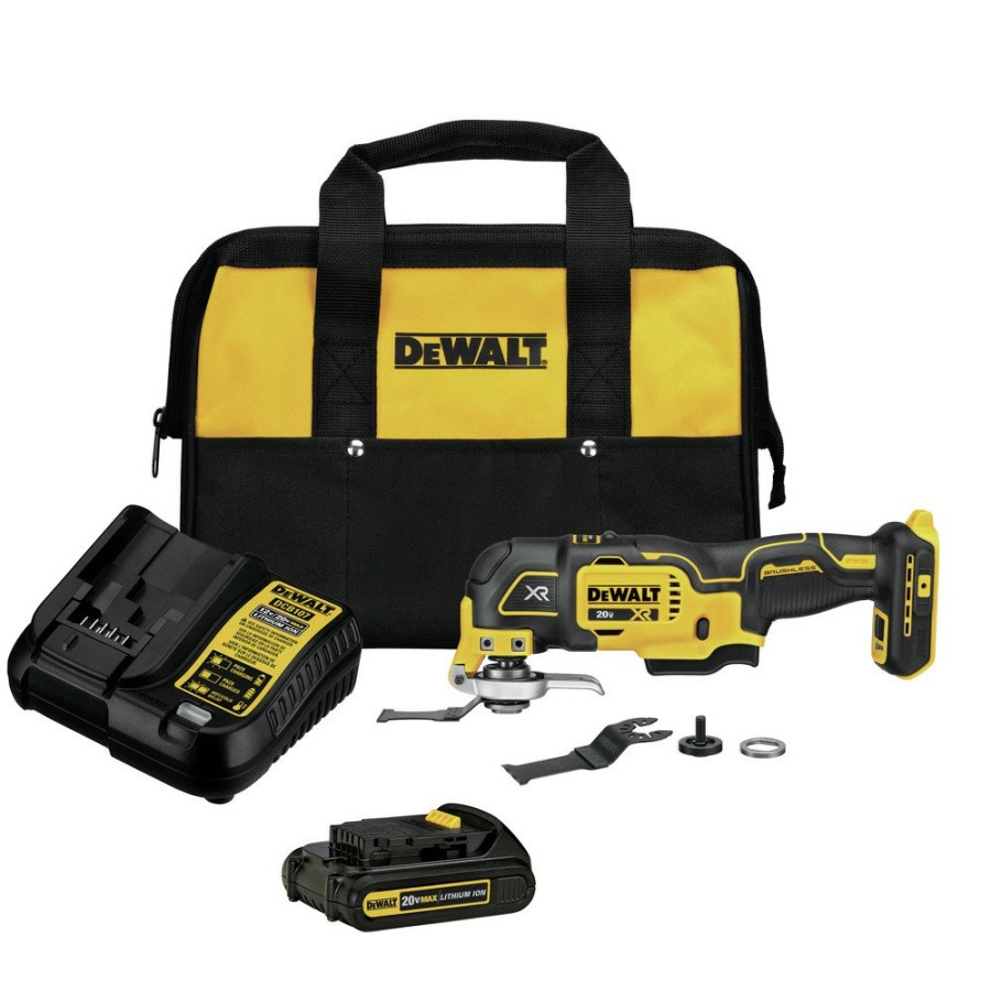 Power Tools Dewalt Oscillating Tools | Dewalt Dcs356C1 20V Max Xr Brushless Lithium-Ion Cordless Oscillating Multi-Tool Kit (1.5 Ah)