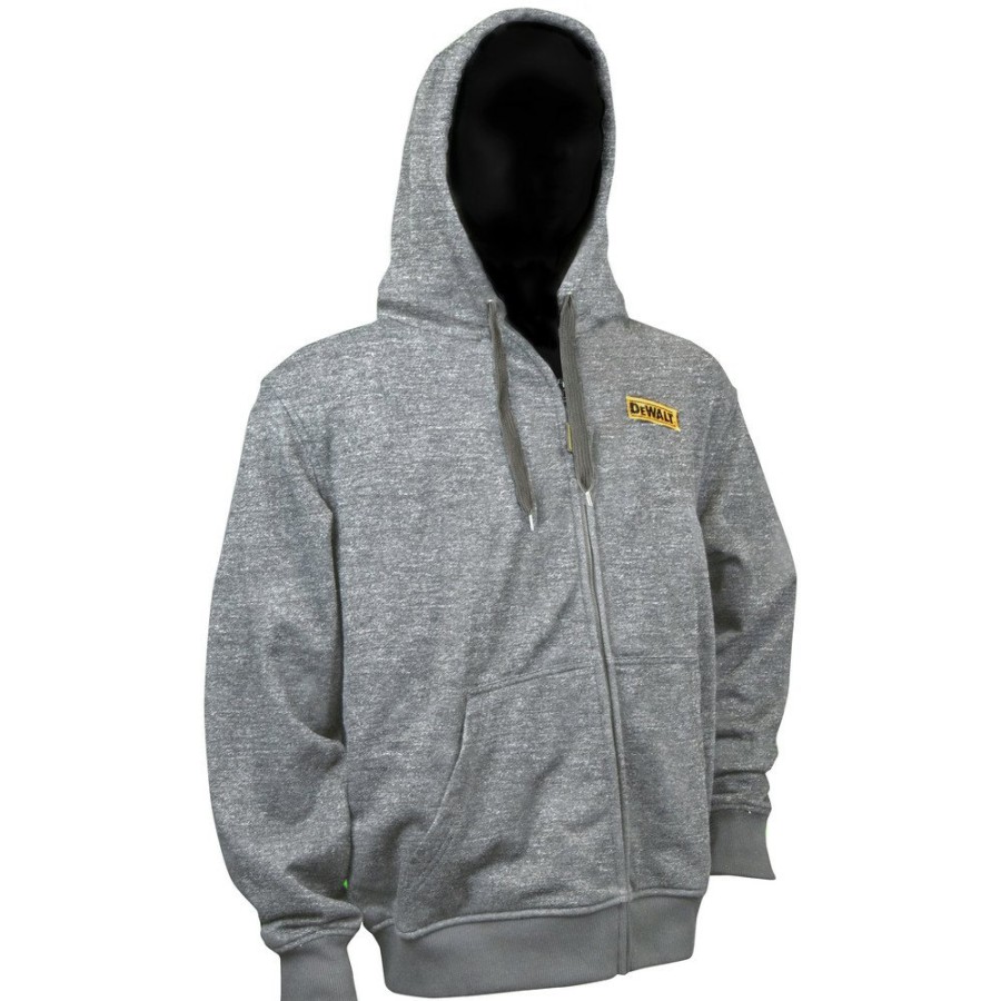 Clothing And Gear Dewalt Heated Hoodies | Dewalt Dchj080B-M 20V Max Li-Ion Heathered Gray Heated Hoodie (Jacket Only) - Medium