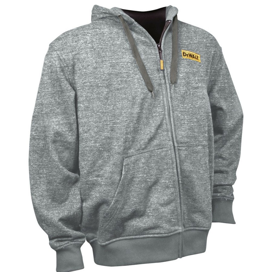 Clothing And Gear Dewalt Heated Hoodies | Dewalt Dchj080B-M 20V Max Li-Ion Heathered Gray Heated Hoodie (Jacket Only) - Medium