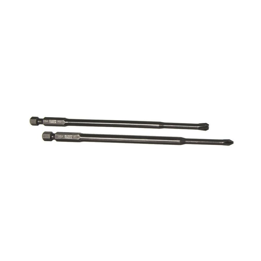 Power Tool Accessories Klein Tools Bits And Bit Sets | Klein Tools 32235 6 In. Phillips #1 And #3 Power Driver Multi-Bit Set (2/Pack)