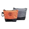 Tool Storage Klein Tools | Klein Tools 55470 2-Piece Stand-Up Zipper Tool Bag Set - Orange/Black, Gray/Black