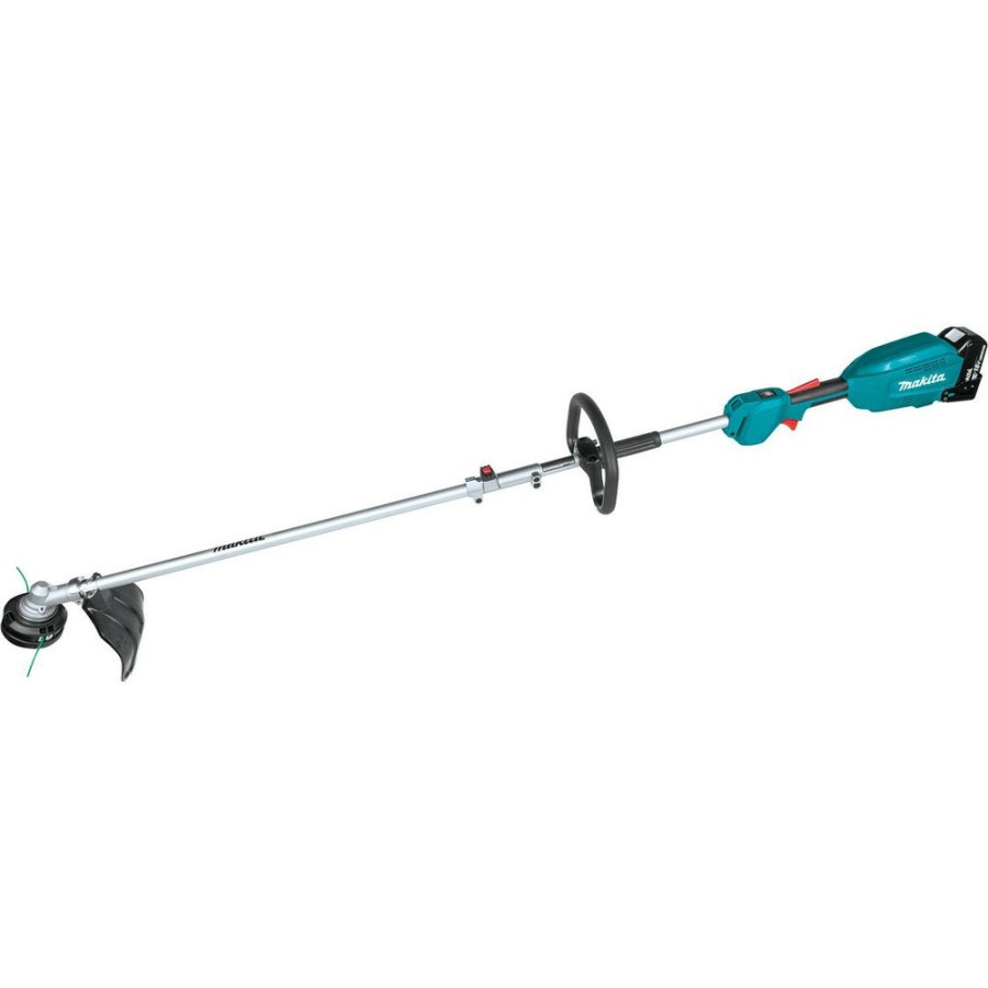 Outdoor Power Tools & Equipment Makita | Makita Xux02Sm1X2 18V Lxt Brushless Li-Ion Cordless Couple Shaft Power Head Kit With 13 In. String Trimmer Attachment And 20 In. Hedge Trimmer Attachment (4 Ah)