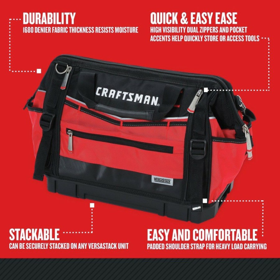 Tool Storage Craftsman | Craftsman Cmst17622 17 In. Versastack Tool Bag