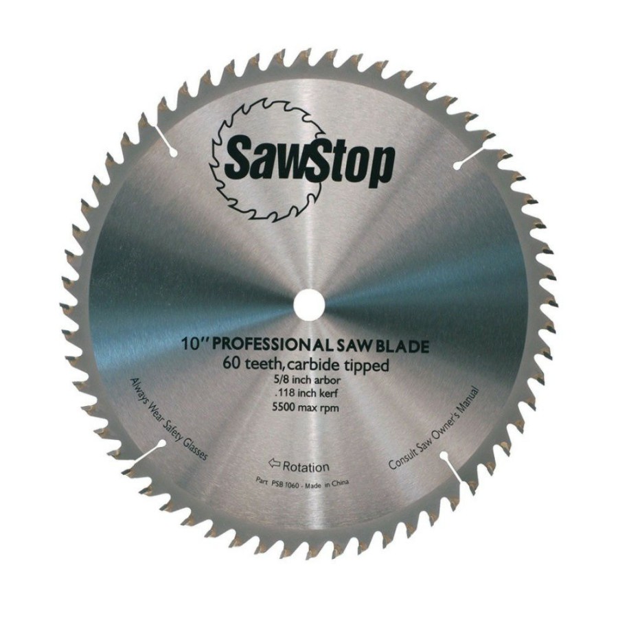 Power Tool Accessories SawStop Table Saw Blades | Sawstop Cb104 184 10 In. 60-Tooth Combination Table Saw Blade